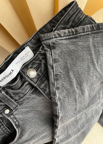 Bershka Yıkanmış siyah bershka Kadın Kot Pantolon
