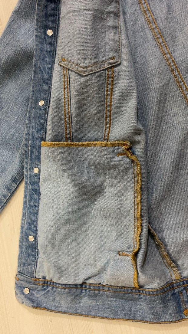 Düğmeli Mavi Erkek Denim Ceket - Görsel 2