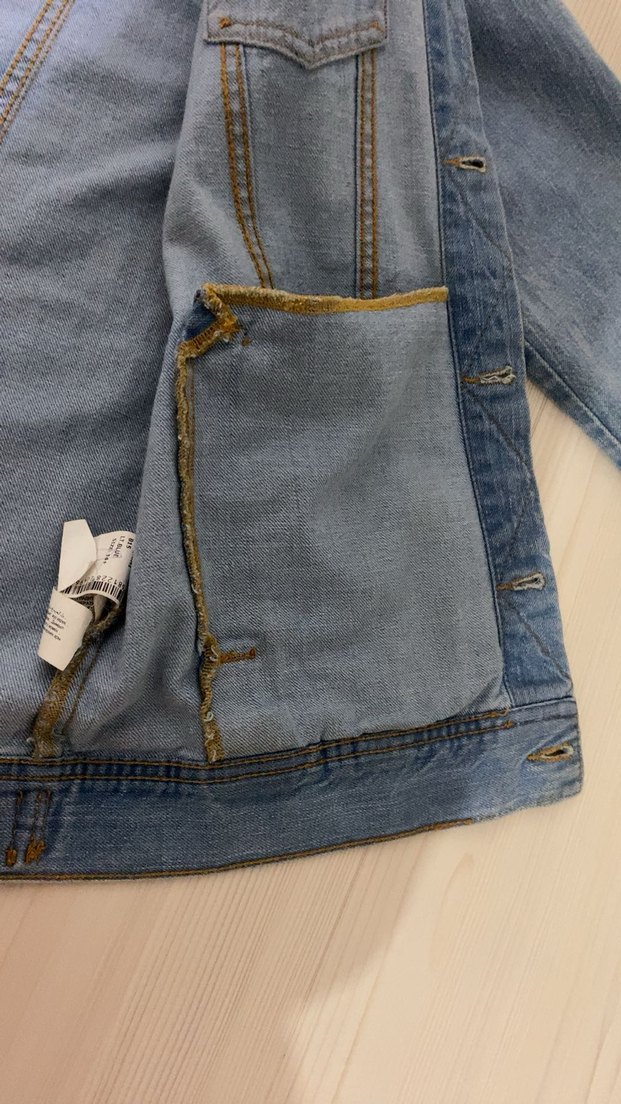 Düğmeli Mavi Erkek Denim Ceket - Görsel 3