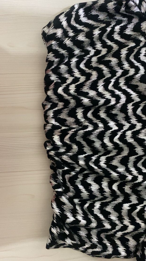 Zebra Desenli Pliseli Uzun Kollu Bluz - Görsel 5