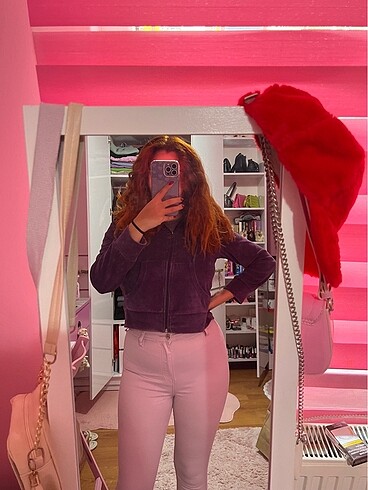 Bershka 38 beden pembe pantolon