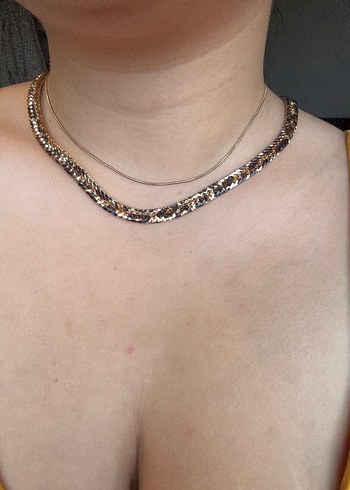 Zincir Detaylı Koyu Kahverengi Yılan Desenli Set - Görsel 2