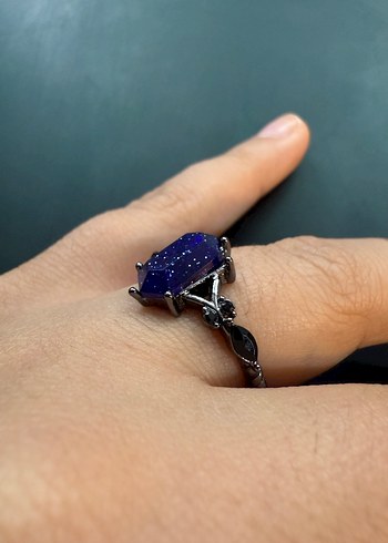 Mor Çiçekli Gotik Kadın Yüzük Seti - Görsel 10