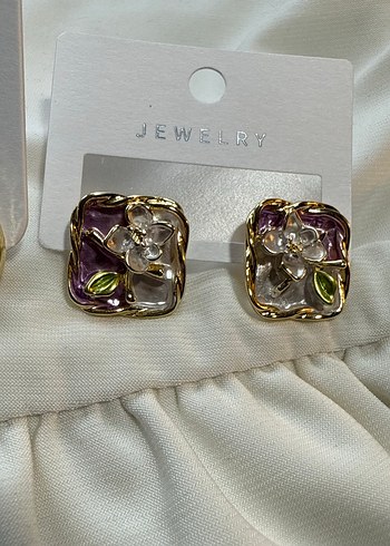 Çiçekli Mini Boncuklu Bohem Küpeler - Görsel 4