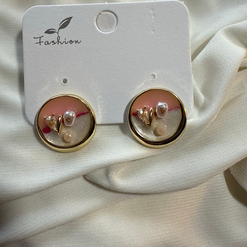 Çiçekli Mini Boncuklu Bohem Küpeler - Görsel 3