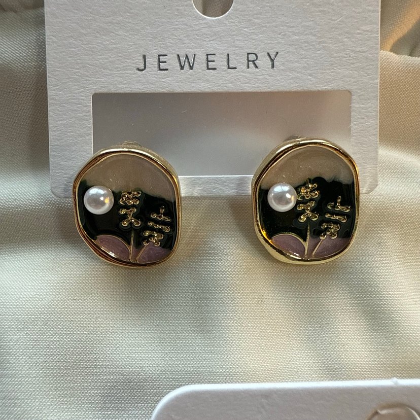 Çiçekli Mini Boncuklu Bohem Küpeler - Görsel 2