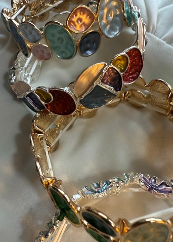 Renkli Zincir Detaylı Bohem Kadın Bileklik - Görsel 4