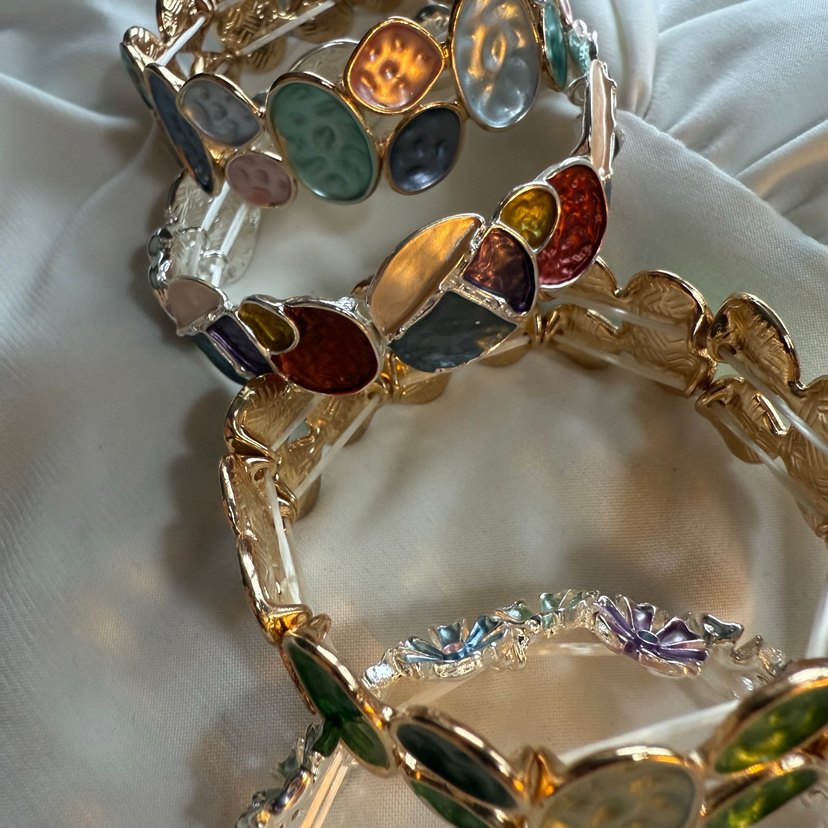 Renkli Zincir Detaylı Bohem Kadın Bileklik - Görsel 4