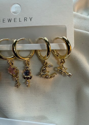 Çiçek Desenli Mini  Kadın Küpeler - Görsel 13