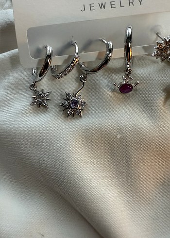 Çiçek Desenli Mini  Kadın Küpeler - Görsel 10