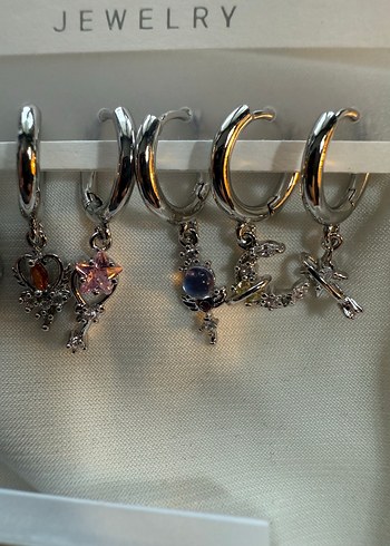 Çiçek Desenli Mini  Kadın Küpeler - Görsel 17