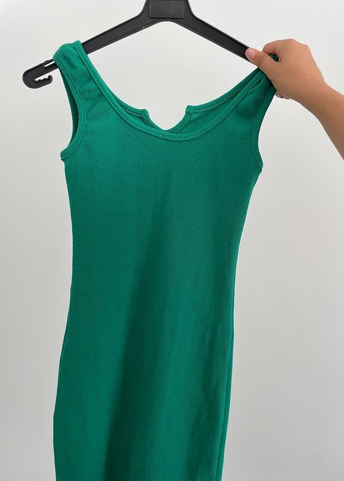 yeşil mini elbise - Görsel 2