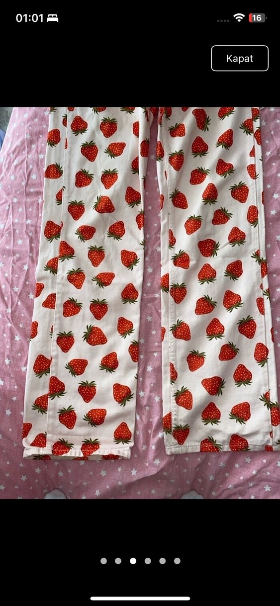 çilekli pantolon - Görsel 4