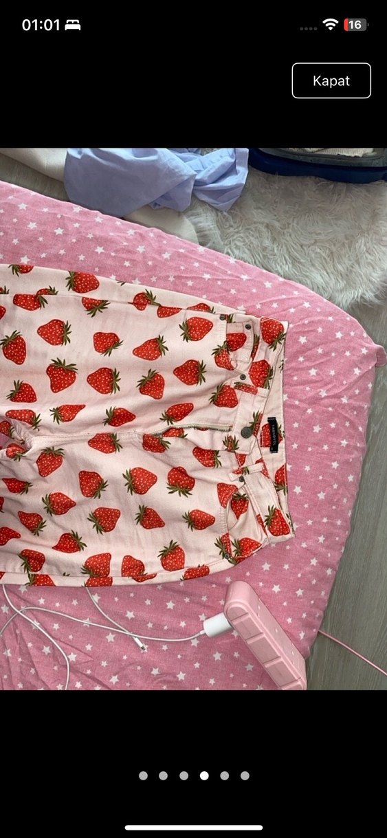 çilekli pantolon - Görsel 5