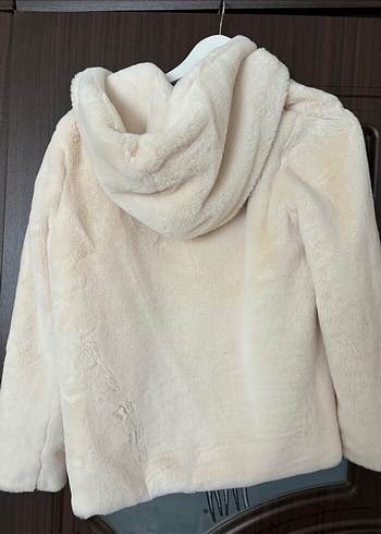 Kadın Beyaz Peluş Ceket - Görsel 6