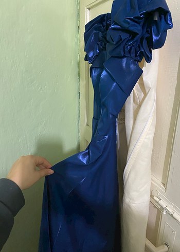 UZUN LACİVERT ABİYE ELBİSE - Görsel 6