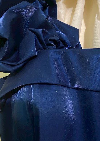 UZUN LACİVERT ABİYE ELBİSE - Görsel 4