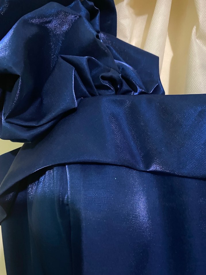 UZUN LACİVERT ABİYE ELBİSE - Görsel 4