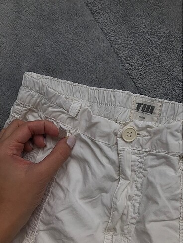 s Beden Beyaz vintage kargo pantolon