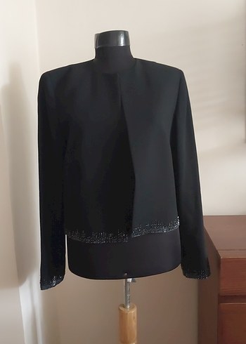 Ann Taylor Siyah Mini Kadın Blazer Ceket