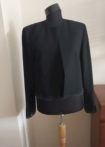 Siyah Mini Kadın Blazer Ceket