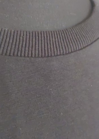 l Beden Kadın Siyah french detaylı Salaş Sweatshirt