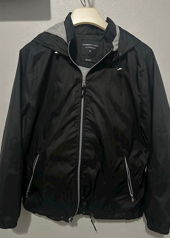 Siyah Fermuarlı Kadın yagmurluk - Görsel 2