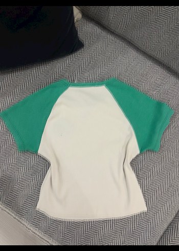 Koton Yeşil/beyaz Kısa Kollu Tişört/crop