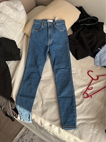 36 Beden mavi Renk Zara skinny kot pantolon
