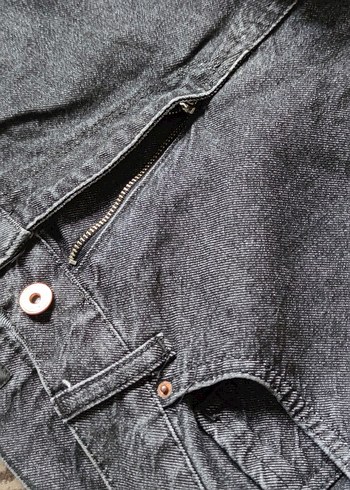 Diğer Gri havuç Bol Kesim Kadın Denim Jean