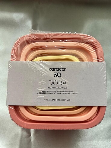 Karaca Dora Dörtlü Saklama Kabı Seti