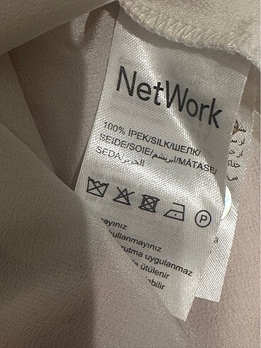 m Beden beyaz Renk Network 0 İpek Gömlek