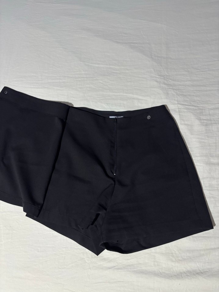 Siyah Mini şort Etek Kadın - Görsel 2