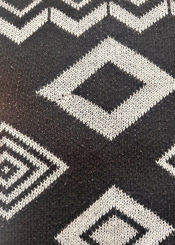 LCW Bohem Siyah Desenli Triko Kadın Kazak - Görsel 2