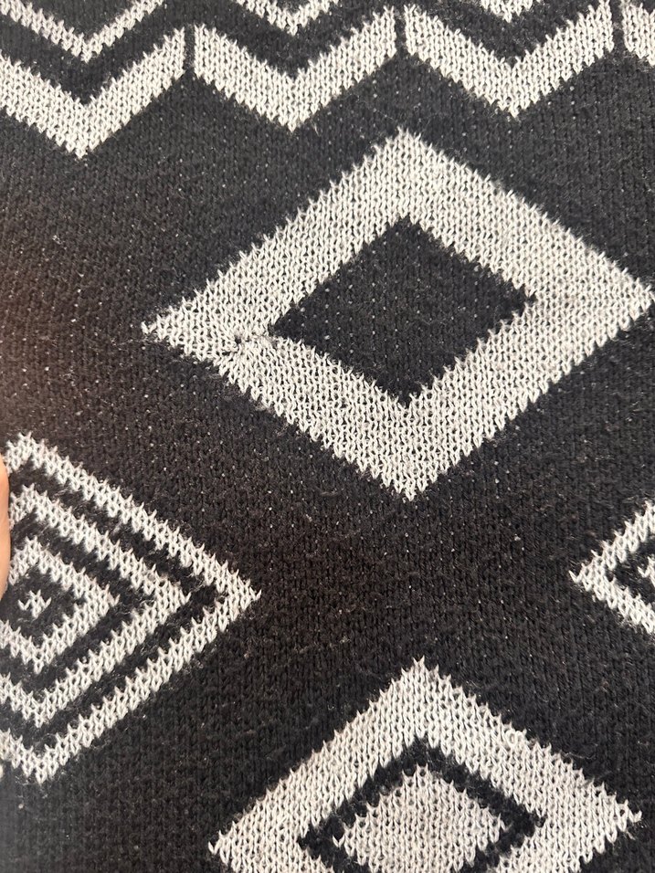 LCW Bohem Siyah Desenli Triko Kadın Kazak - Görsel 2