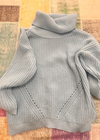 Mavi boğazlı kazak - Görsel 2