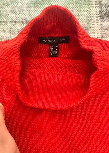 Mango çift renkli kazak m beden - Görsel 4