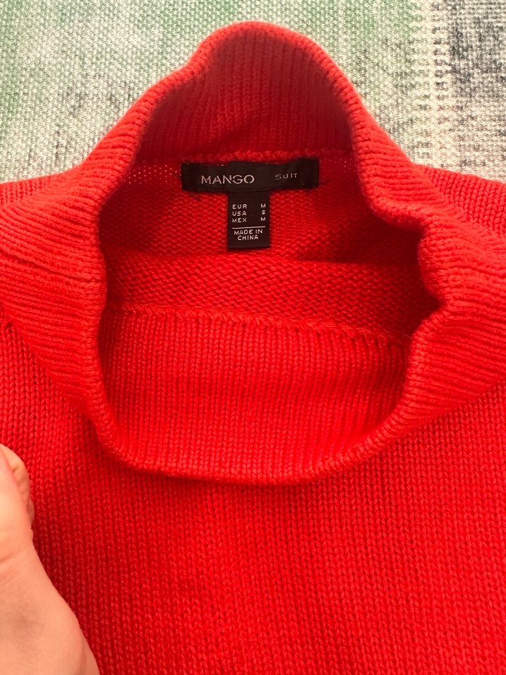 Mango çift renkli kazak m beden - Görsel 4