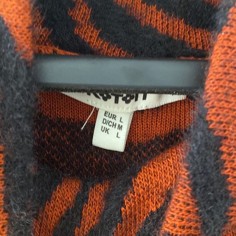 Kahverengi Zebra Desenli Kürklü Triko Elbise - Görsel 2