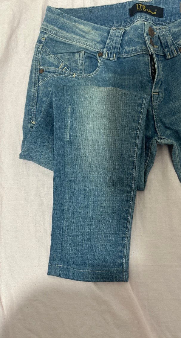 Ltb jean Düğmeli Mavi Normal Boy Kadın Kot Pantolon - Görsel 2