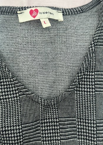 Gri Ekose V Yaka Uzun Kollu Tunik - Görsel 3