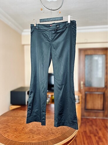 Şık saten vintage pantolon