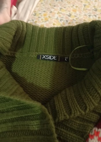 XSIDE Yeşil Örgü Boğazlı Kadın Kazak