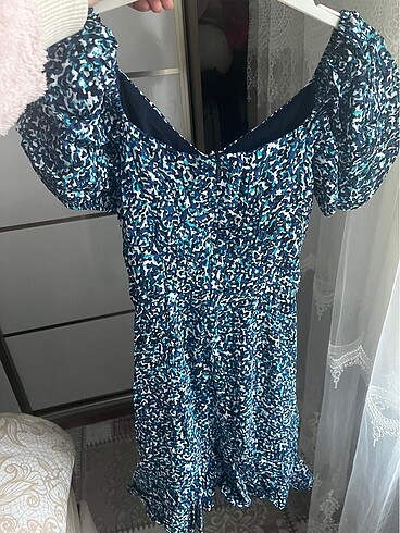 Mavi Jeans Mavi omuz detaylı elbise