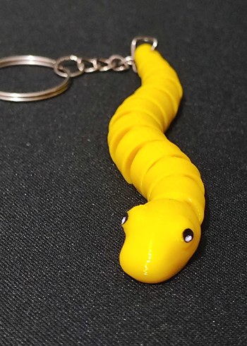 Sarı Zincir Detaylı yılan Anahtarlık - Görsel 3