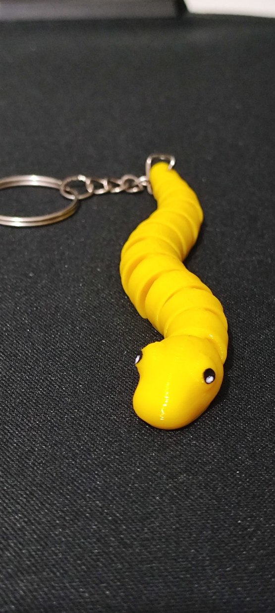 Sarı Zincir Detaylı yılan Anahtarlık - Görsel 3