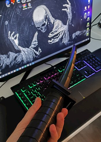 Siyah 3d katana  Kılıç - Görsel 2