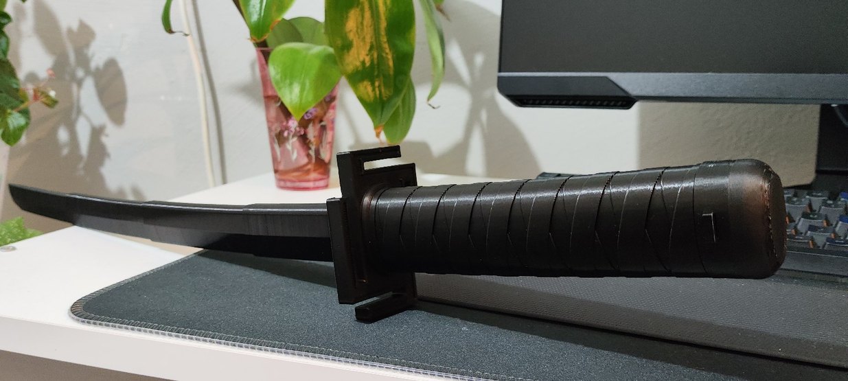 Siyah 3d katana  Kılıç - Görsel 3