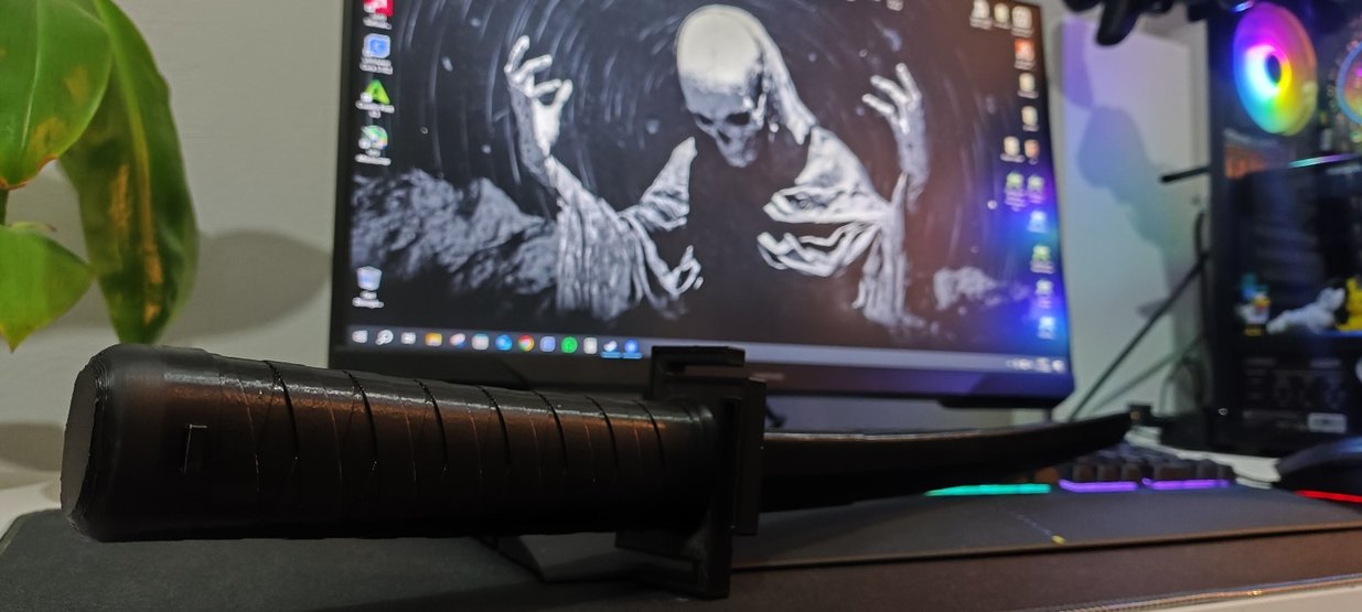 Siyah 3d katana  Kılıç - Görsel 4