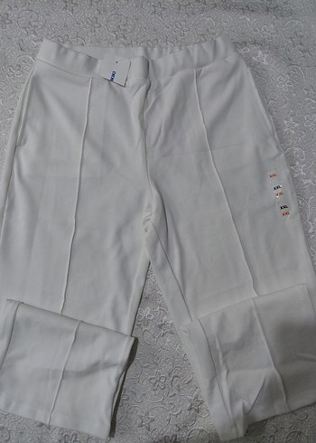 LC Waikiki beyaz Kadın Keten Pantolon - Görsel 5